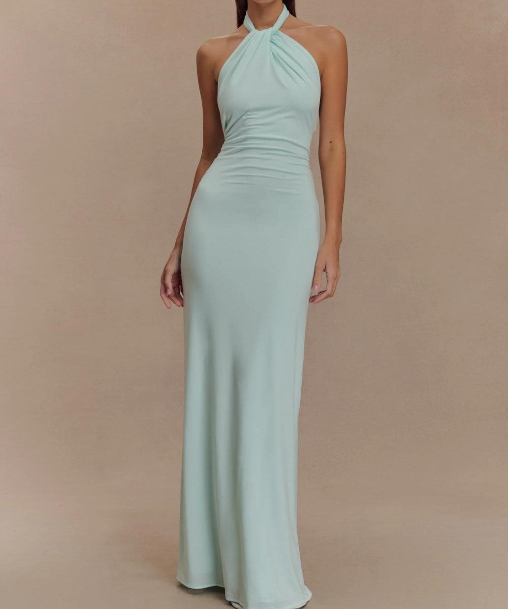 Robe longue dos-nu "Elke" – Drapée