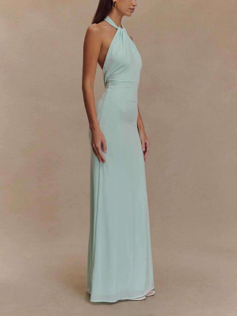 Robe longue dos-nu "Elke" – Drapée