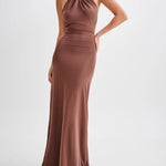 Robe longue dos-nu "Elke" – Drapée