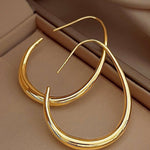 Boucles d'oreilles – Métal ovale