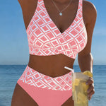 Bikini "Liesl" – Cut-out met Ruitmotief