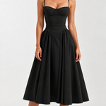 Robe midi "Martha" – Corsage structuré