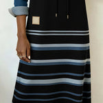 Robe Sweat à Capuche "Maja" – Rayures & Colorblock