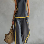 Ensemble Deux Pièces "Silke" – Gilet & Pantalon Coton-Lin