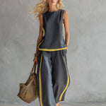 Ensemble Deux Pièces "Silke" – Gilet & Pantalon Coton-Lin