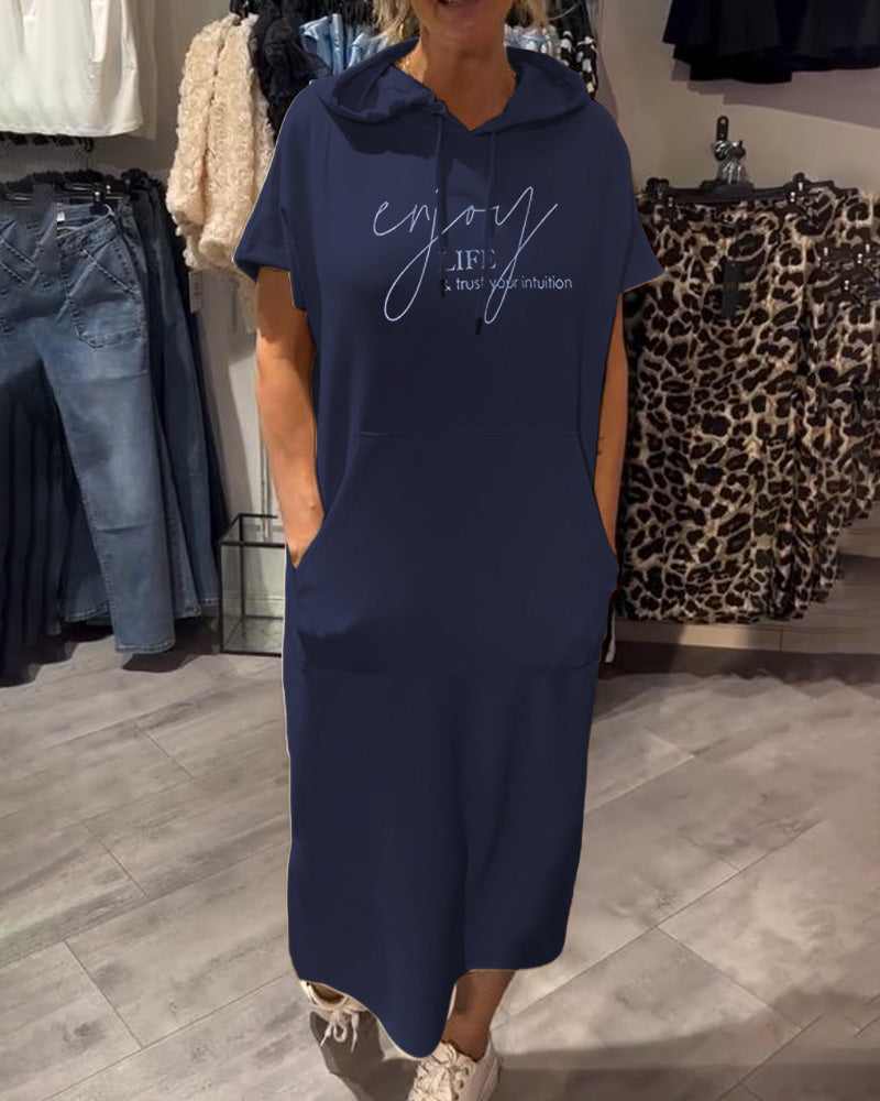 Robe sweat à capuche "Inge" – Casual