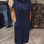 Robe sweat à capuche "Inge" – Casual