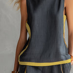 Ensemble Deux Pièces "Silke" – Gilet & Pantalon Coton-Lin