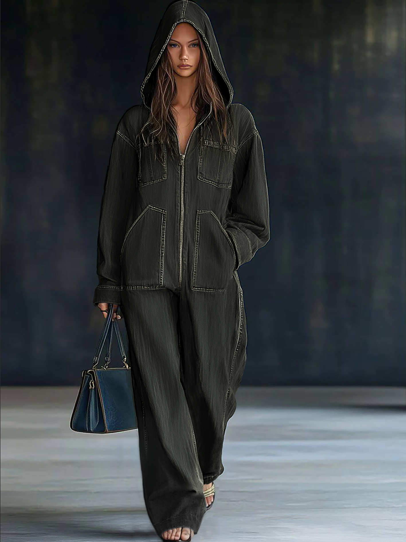 Hoodie-Jumpsuit "Hannah" – Lange Mouwen