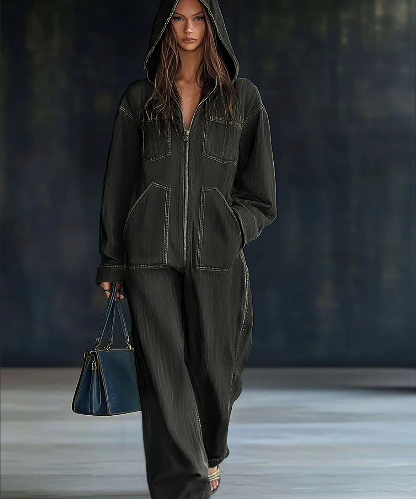 Hoodie-Jumpsuit "Hannah" – Lange Mouwen