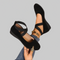 Chaussures compensées "Lotta" – Daim fermé