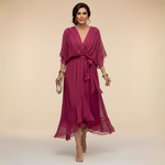 Robe en Mousseline "Irene" – Col en V