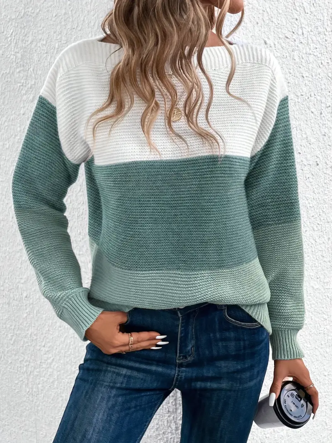 Pull "Sophie" – Manches Longues & Épaules Tombantes