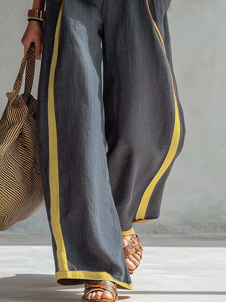 Ensemble Deux Pièces "Silke" – Gilet & Pantalon Coton-Lin
