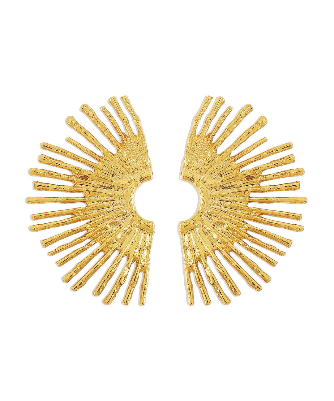 Boucles d'oreilles – Métal à bord ondulé