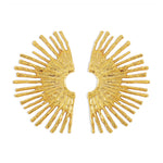 Boucles d'oreilles – Métal à bord ondulé
