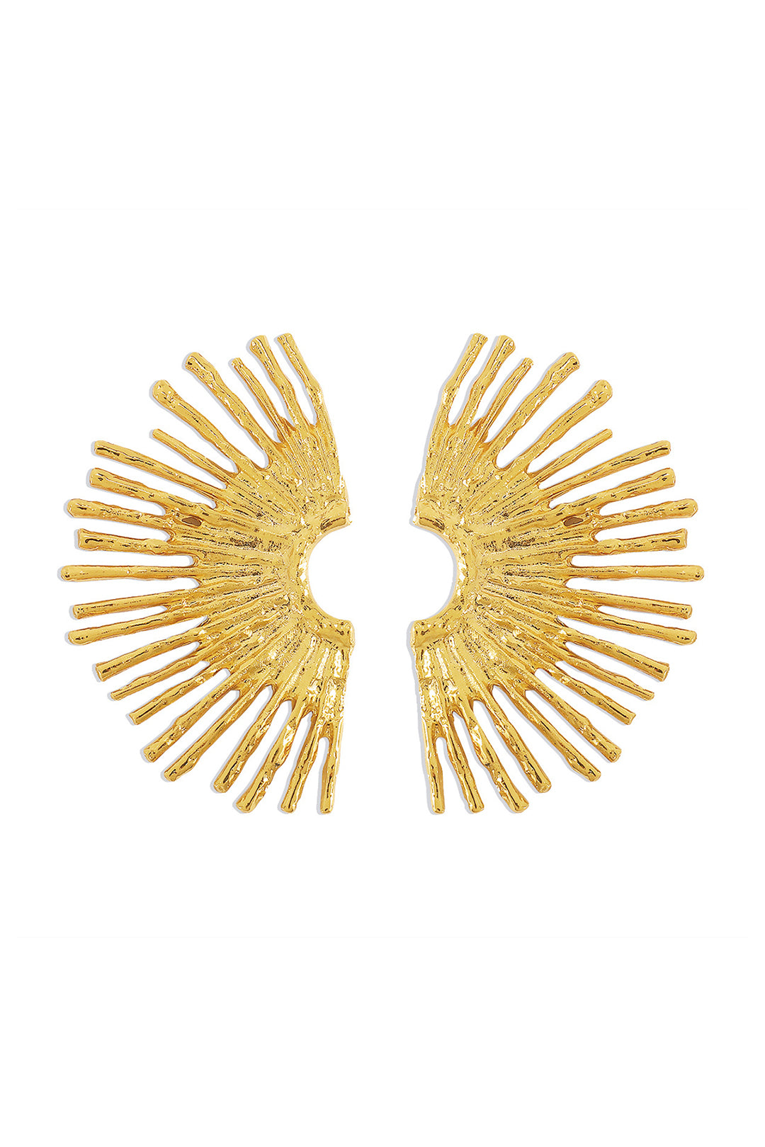 Boucles d'oreilles – Métal à bord ondulé