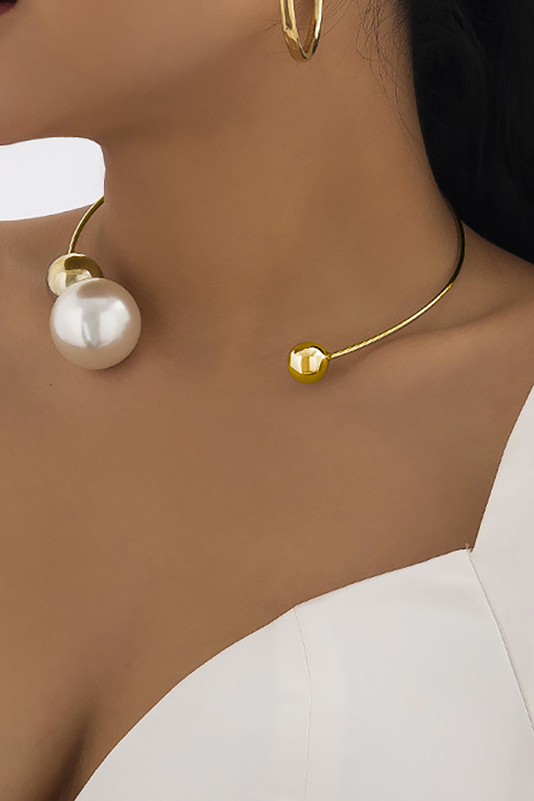 Collier – Perles métalliques