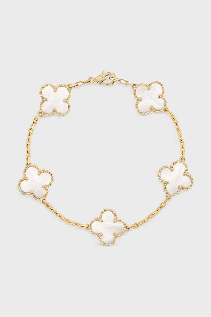 Bracelet – Motif trèfle doré
