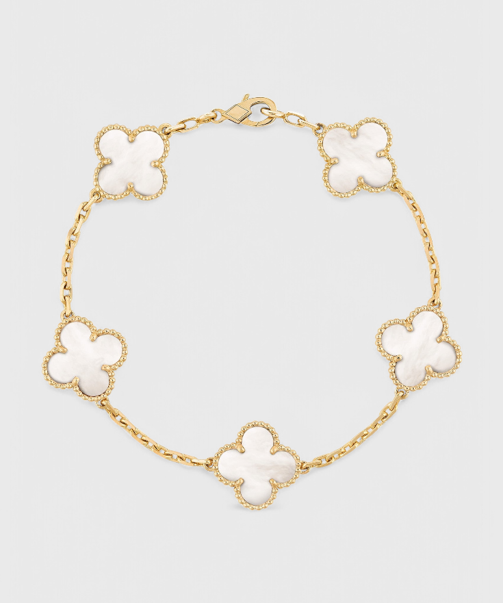 Bracelet – Motif trèfle doré
