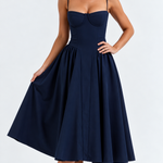 Robe midi "Martha" – Corsage structuré