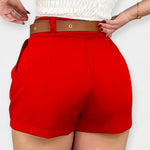 Plooishort met Hoge Taille