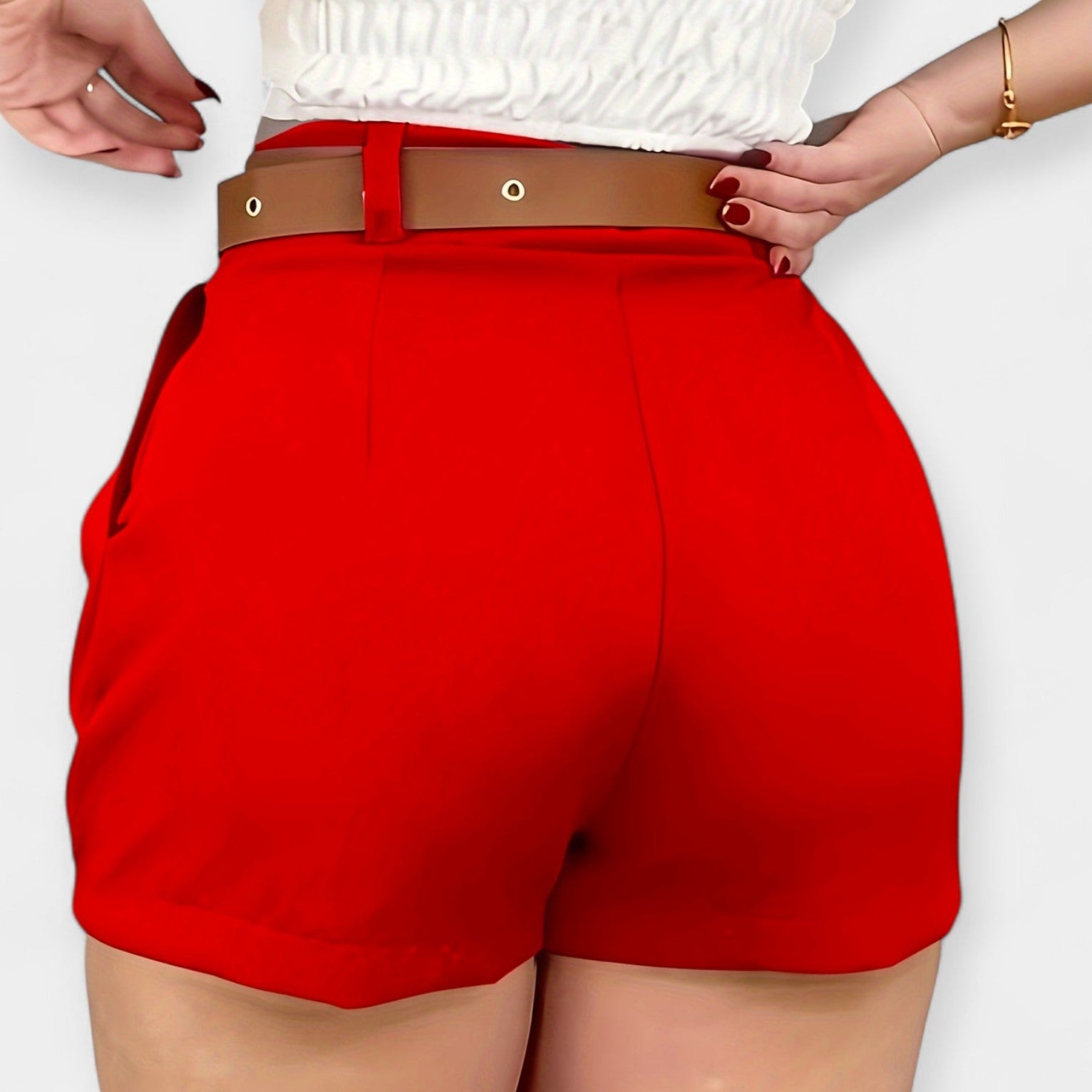 Plooishort met Hoge Taille