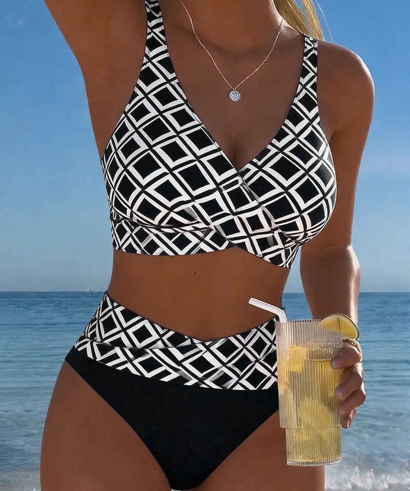 Bikini "Liesl" – Découpes & motif losanges