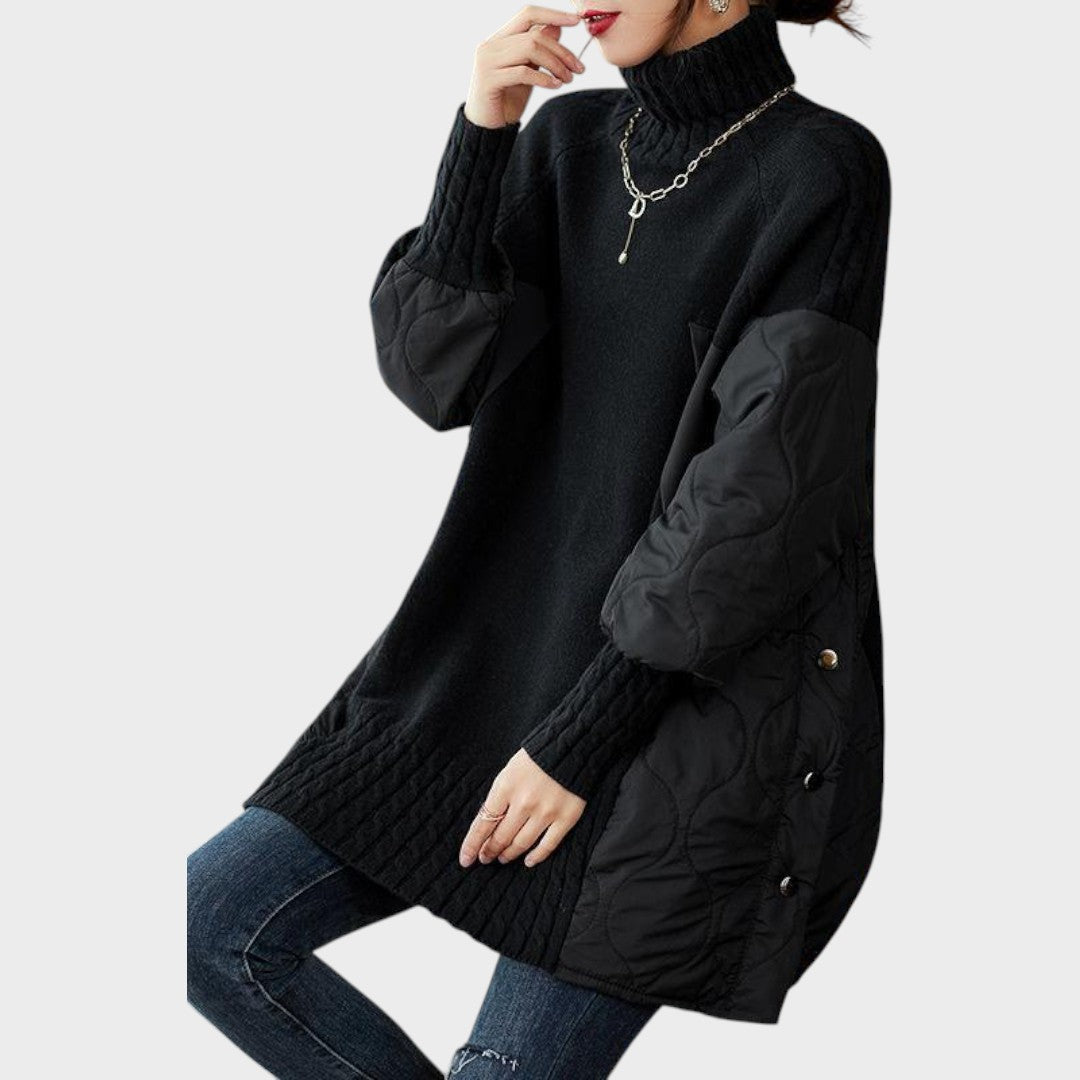 Trui "Sarah" – Oversized met Hoge Kraag