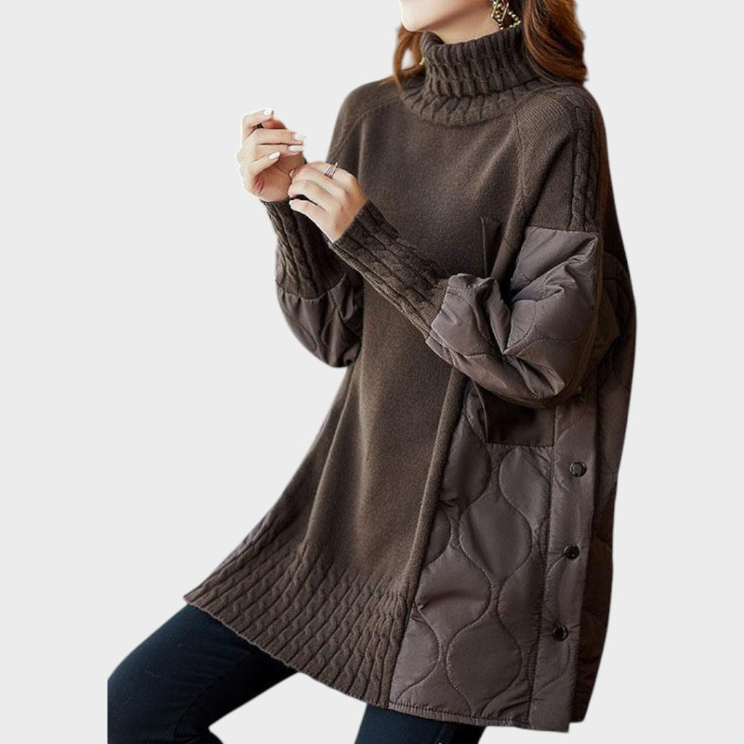 Trui "Sarah" – Oversized met Hoge Kraag