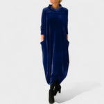 Fluwelen Kleed "Hanna" – Maxi met Zakken