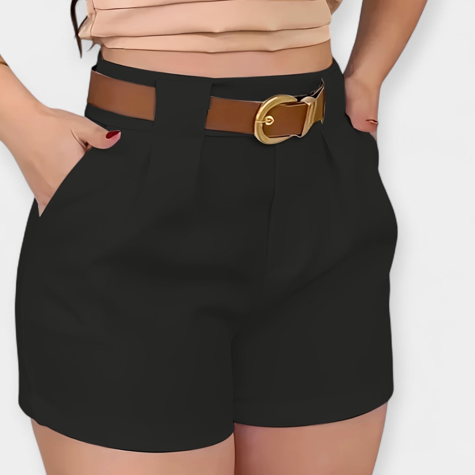 Plooishort met Hoge Taille