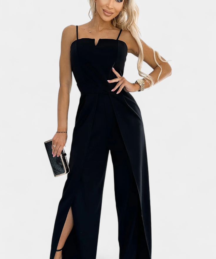 Jumpsuit "Katrin" – Spaghettibandjes & Zijsplit