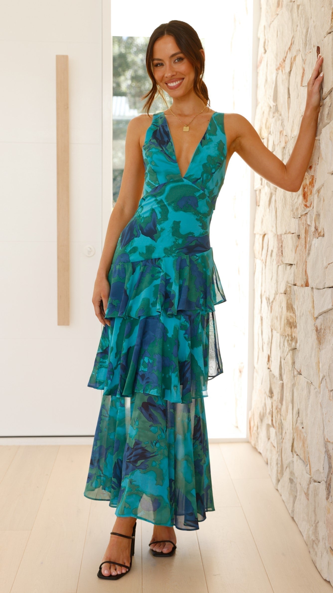 Chiffon Maxikleed "Stefanie" – Zomer
