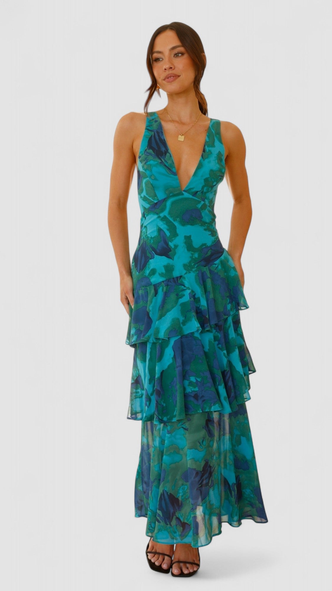 Chiffon Maxikleed "Stefanie" – Zomer