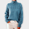 Pull "Eva" – Maille Torsadée à Col Montant