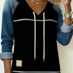 Robe Sweat à Capuche "Maja" – Rayures & Colorblock