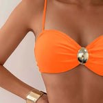 Bikini "Elsa" – Gouden Details & Hoog Broekje