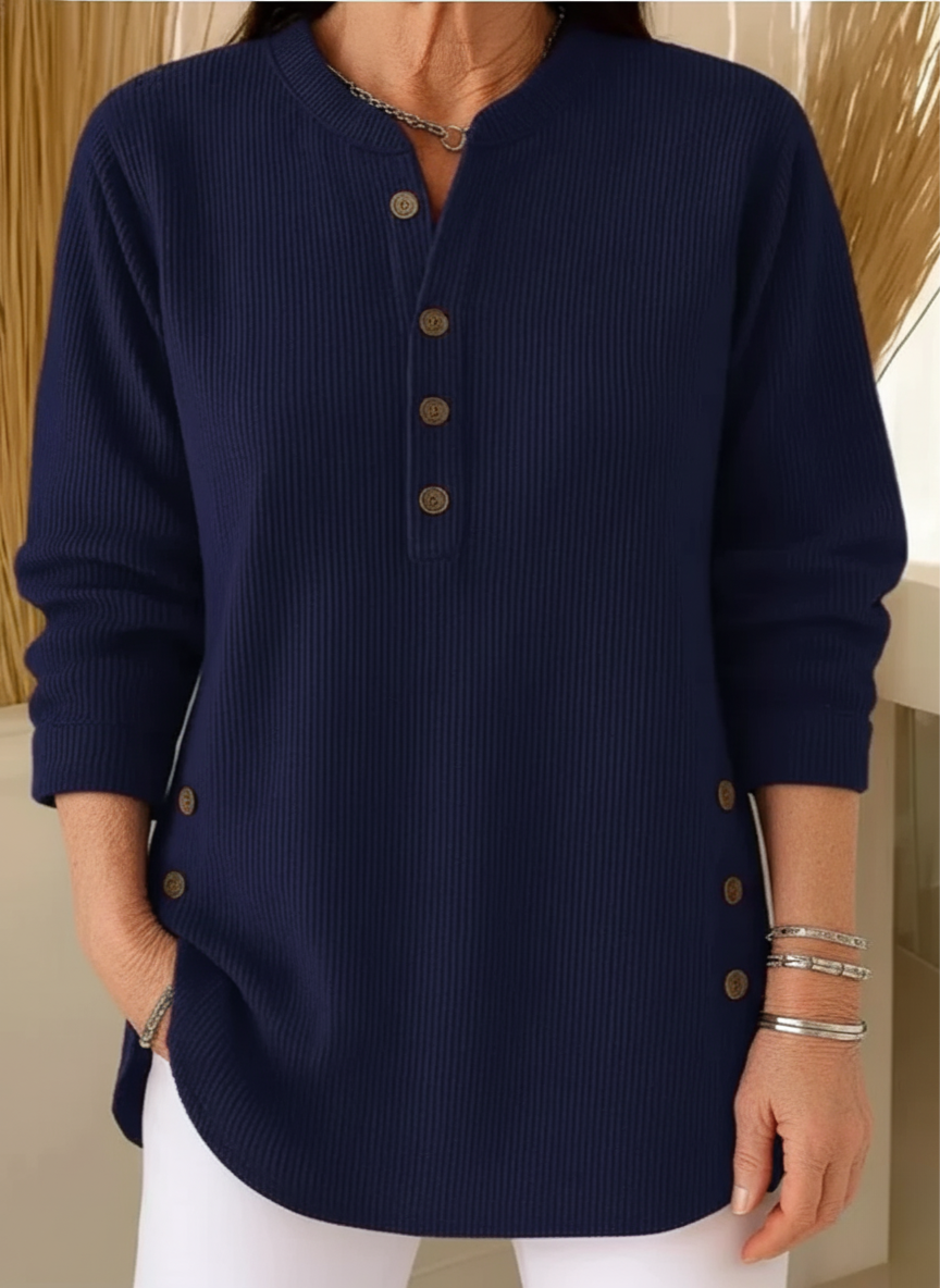 Pull "Elise" – Maille unie à manches longues