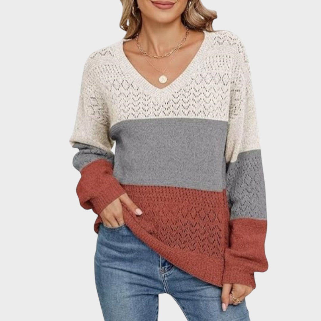 Pull "Annika" – Maille Fine Col en V