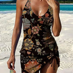 Tankini "Kerstin" – Imprimé floral avec shorty