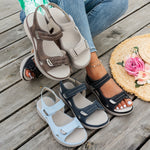Comfortsandalen "Lisa" – Leer & Klittenband