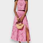 Ensemble en dentelle "Moema" – Bohème rose