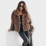 Jas "Juliane" – Luipaardprint Leder