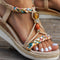 Comfortsandalen "Birgit" – Boho Gevlochten