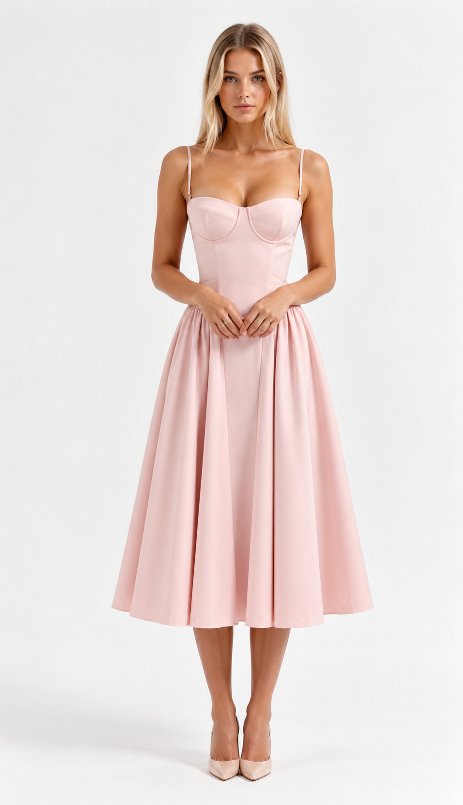 Robe midi "Martha" – Corsage structuré