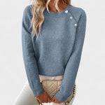 Pull Asymétrique "Juliane" – Une Épaule & Boutons