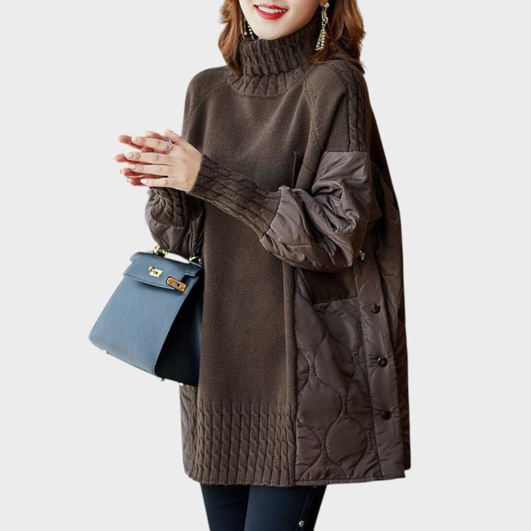 Trui "Sarah" – Oversized met Hoge Kraag