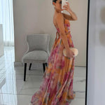 Maxikleed "Katharina" – Chiffon met Bloemenprint