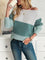 Pull "Ingrid" – Épaules Dénudées Color Block